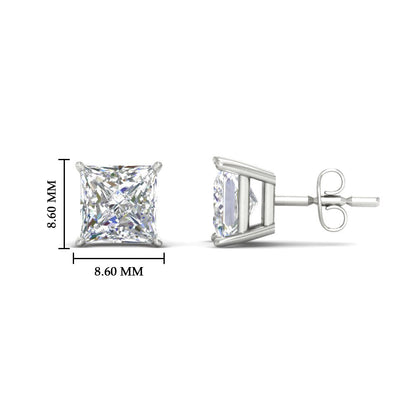 Princess Cut Diamond Stud Earring Fascinating Diamonds