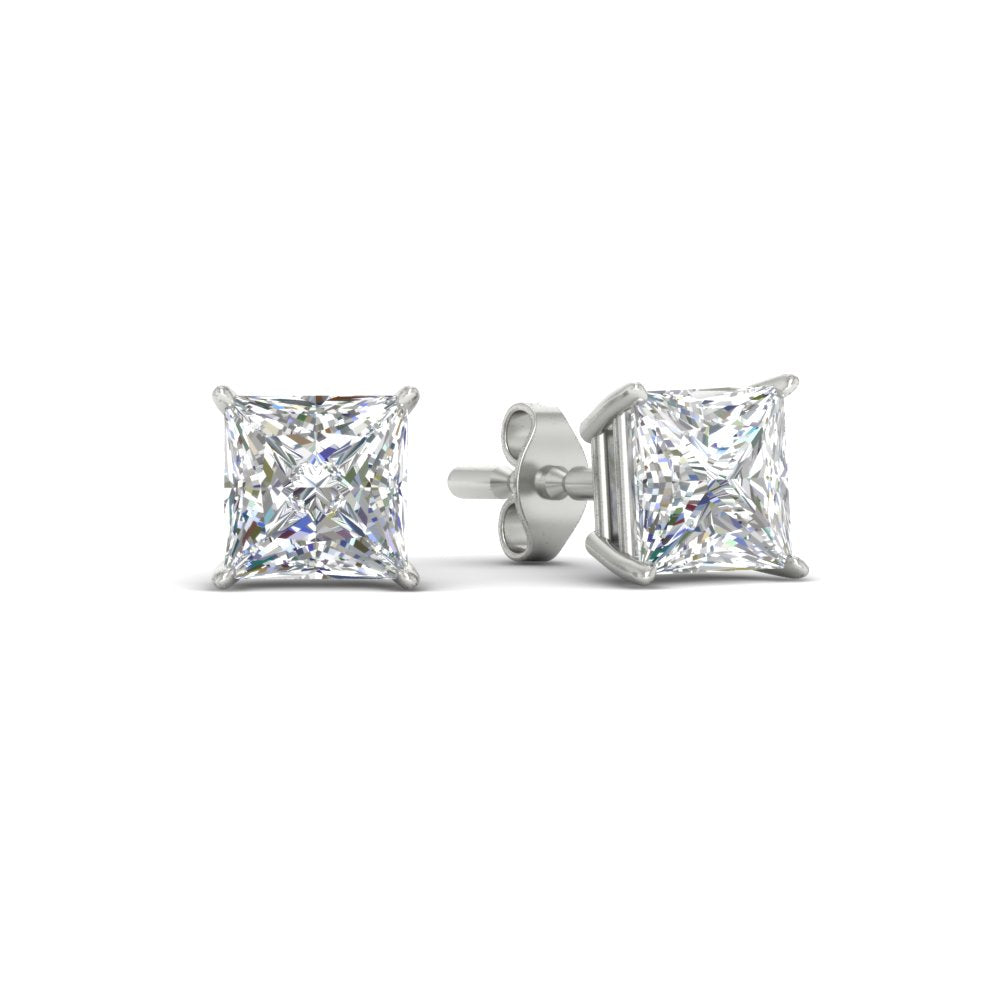 Princess Cut Diamond Stud Earring Fascinating Diamonds