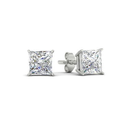 Princess Cut Diamond Stud Earring Fascinating Diamonds