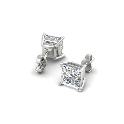 Princess Cut Diamond Stud Earring Fascinating Diamonds
