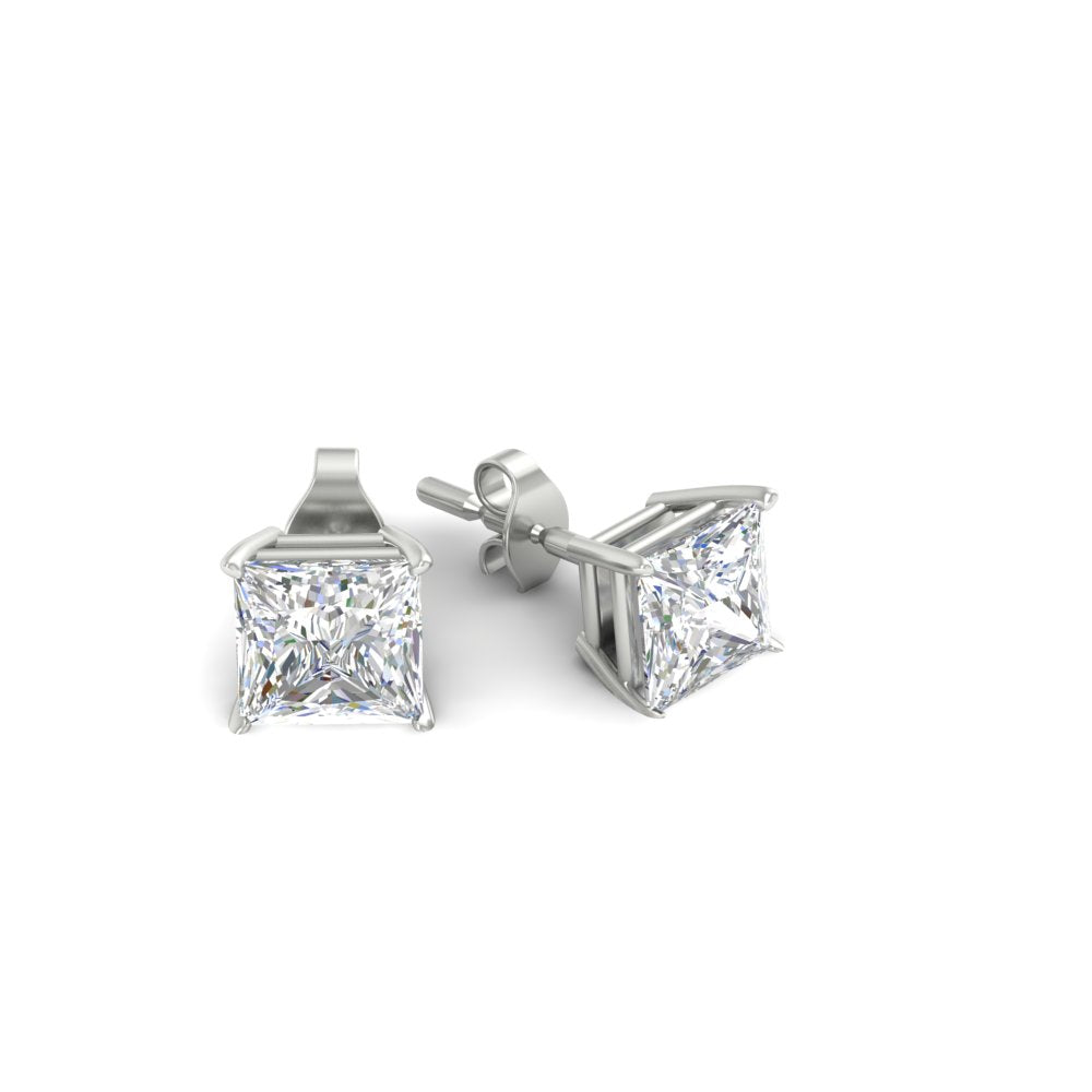 Princess Cut Diamond Stud Earring Fascinating Diamonds