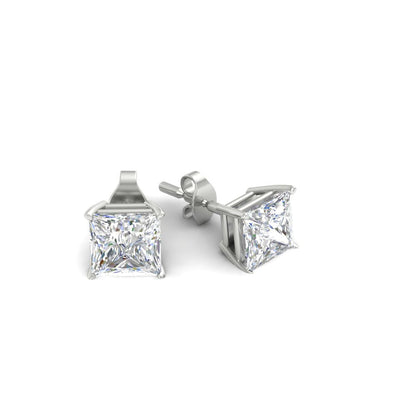 Princess Cut Diamond Stud Earring Fascinating Diamonds