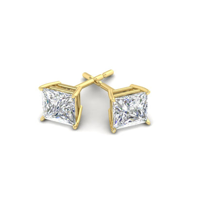 Princess Cut Diamond Stud Earring Fascinating Diamonds