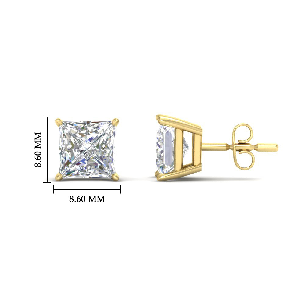 Princess Cut Diamond Stud Earring Fascinating Diamonds