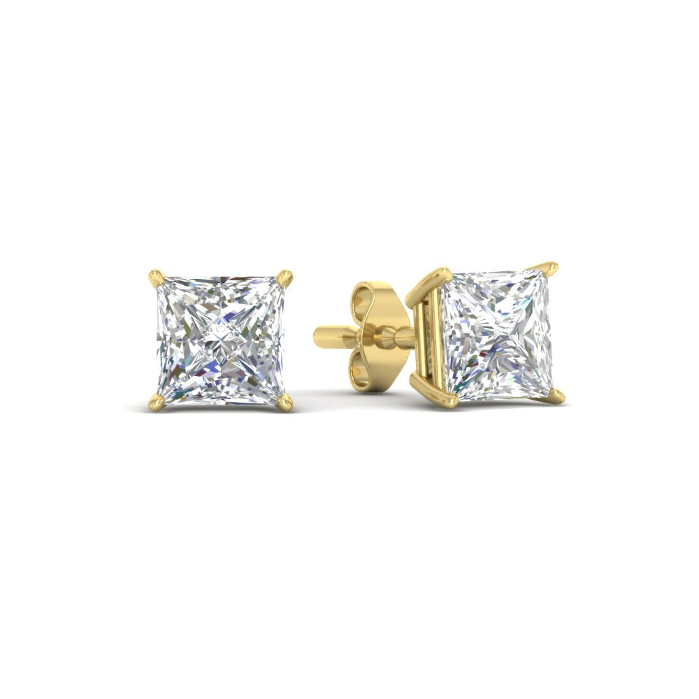 Princess Cut Diamond Stud Earring Fascinating Diamonds