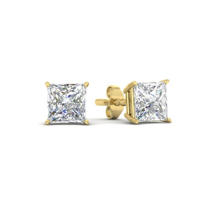 Princess Cut Diamond Stud Earring Fascinating Diamonds