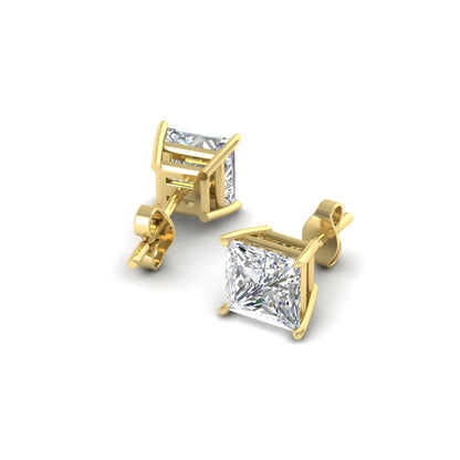 Princess Cut Diamond Stud Earring Fascinating Diamonds