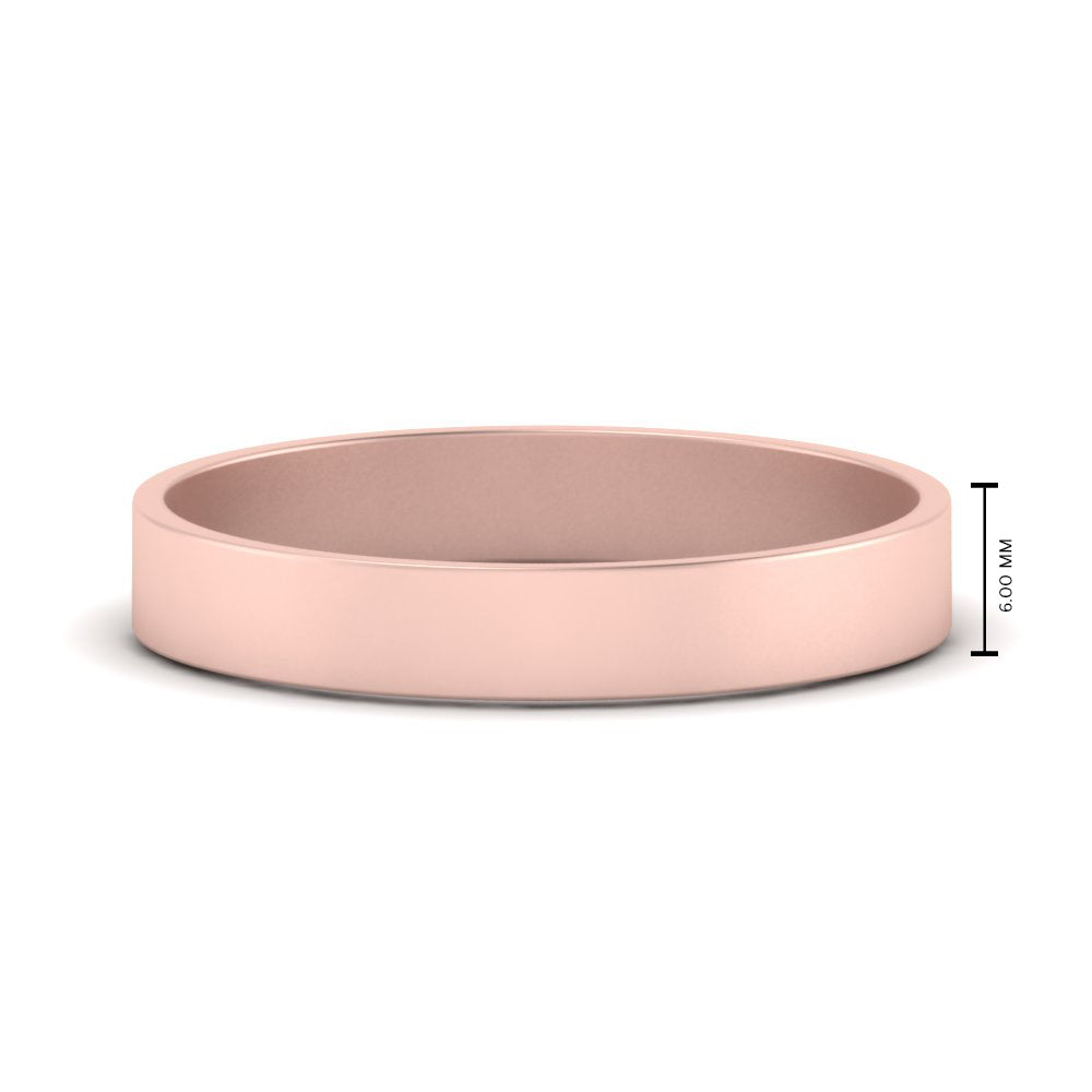5 mm Flat Gold Wedding Band Fascinating Diamonds