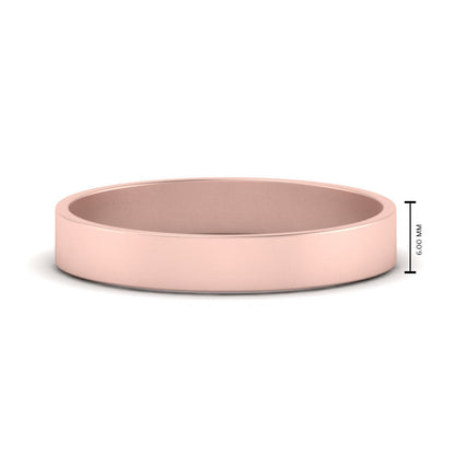 5 mm Flat Gold Wedding Band Fascinating Diamonds
