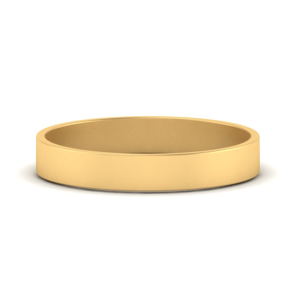 5 mm Flat Gold Wedding Band Fascinating Diamonds