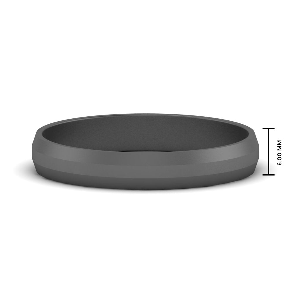 Wedding Band Beveled Edge Matte Fascinating Diamonds