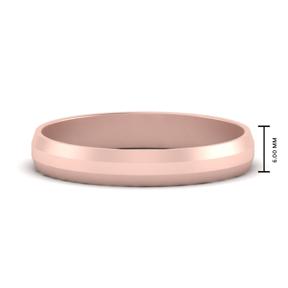 Wedding Band Beveled Edge Matte Fascinating Diamonds