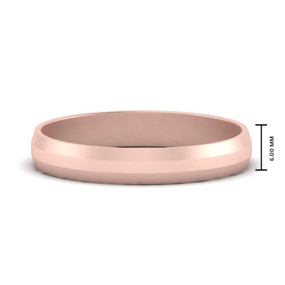 Wedding Band Beveled Edge Matte Fascinating Diamonds