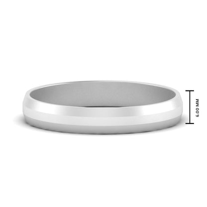 Wedding Band Beveled Edge Matte Fascinating Diamonds