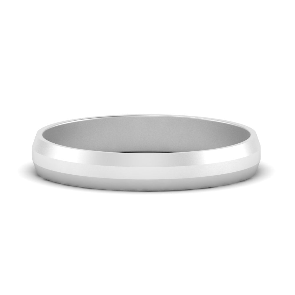 Wedding Band Beveled Edge Matte Fascinating Diamonds