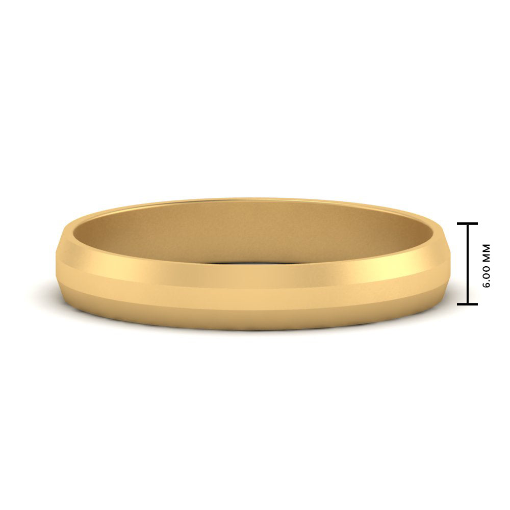 Wedding Band Beveled Edge Matte Fascinating Diamonds