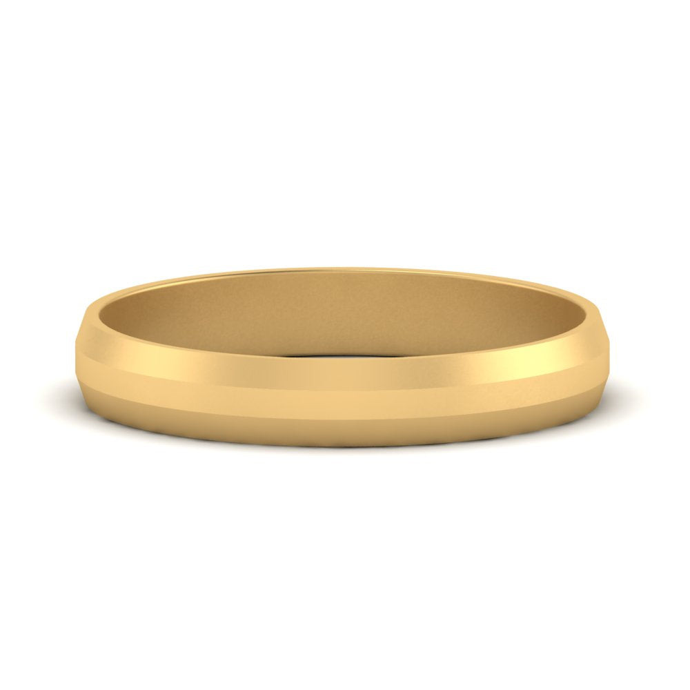 Wedding Band Beveled Edge Matte Fascinating Diamonds