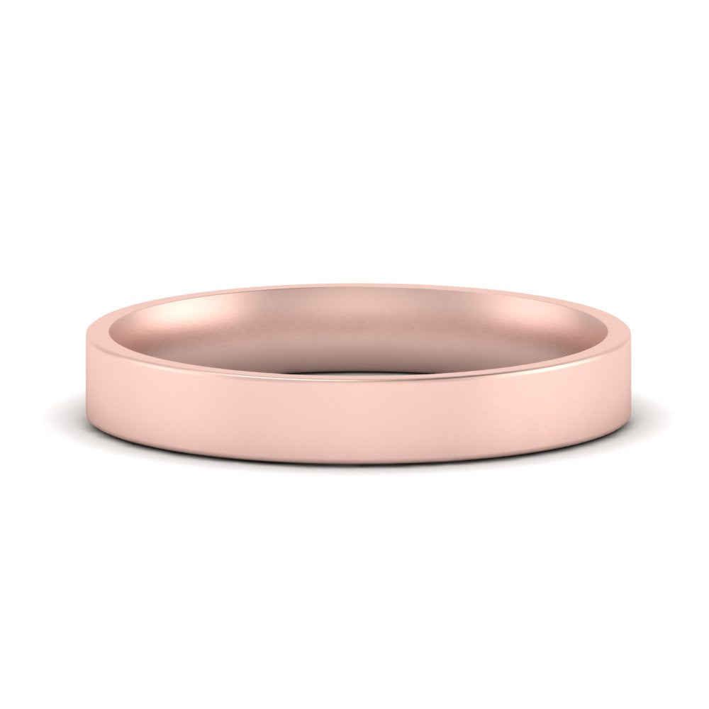 Comfort Fit Flat 4 mm Mens Wedding Band Fascinating Diamonds