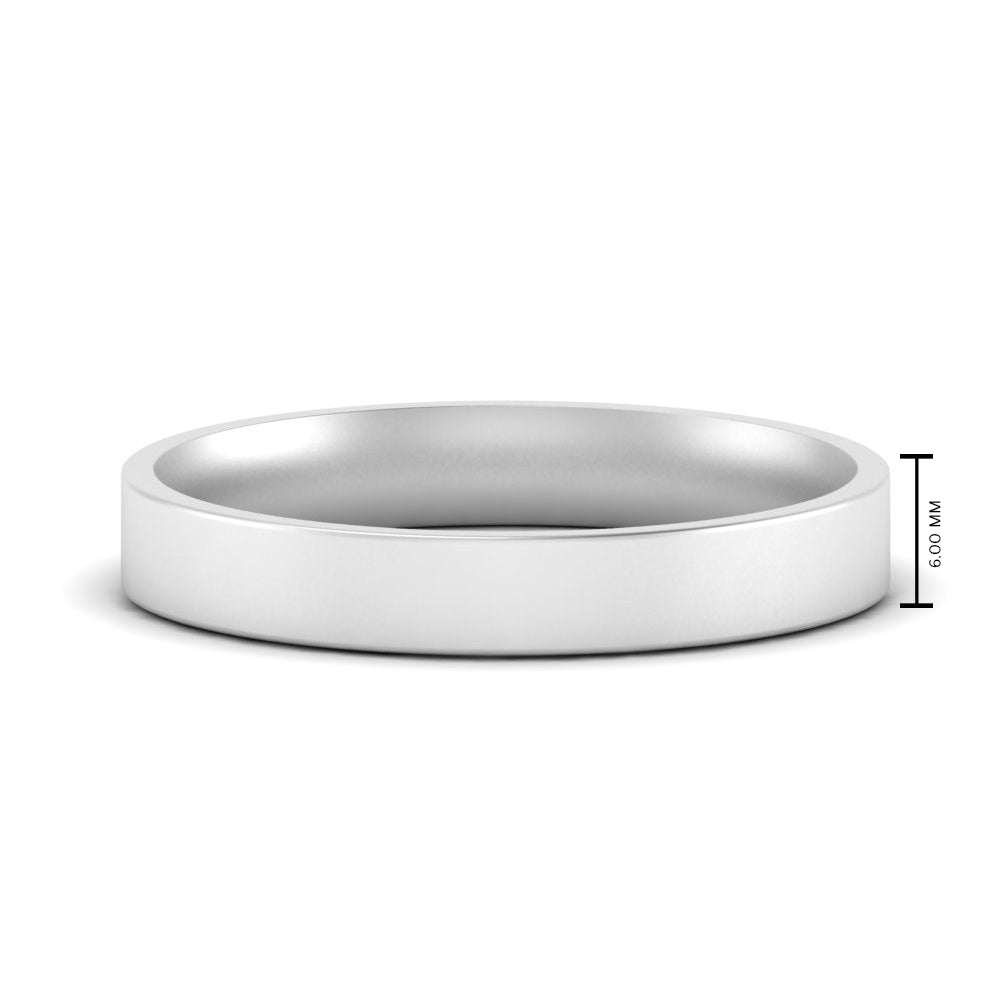 Comfort Fit Flat 4 mm Mens Wedding Band Fascinating Diamonds