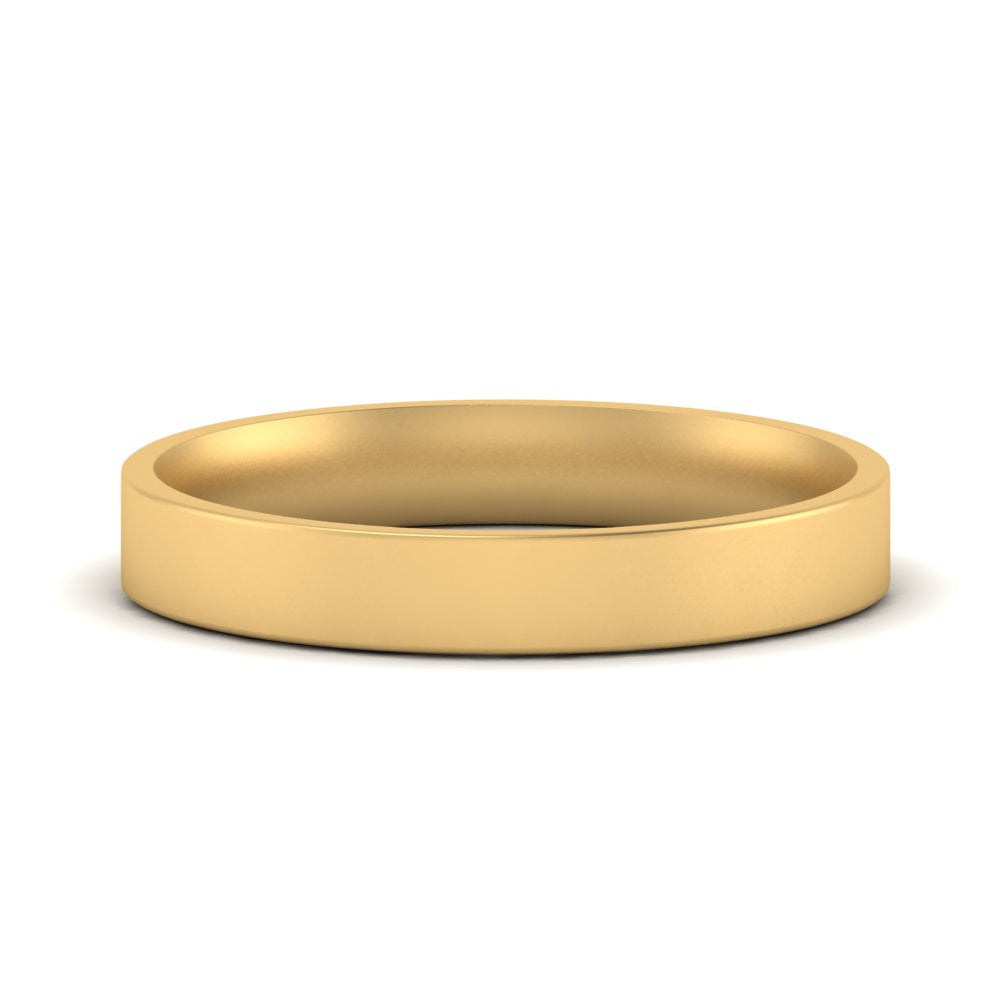 Comfort Fit Flat 4 mm Mens Wedding Band Fascinating Diamonds