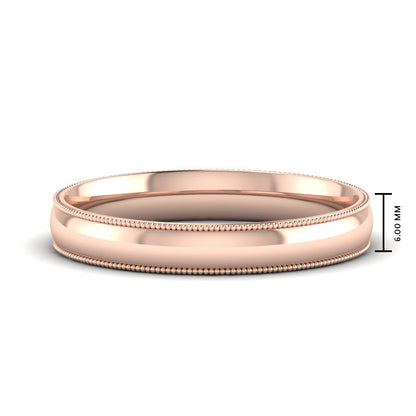 Comfort Fit Wedding Band Milgrain Edge Fascinating Diamonds