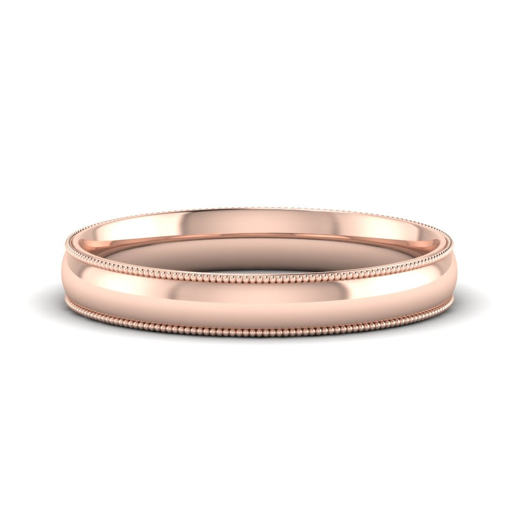 Comfort Fit Wedding Band Milgrain Edge Fascinating Diamonds