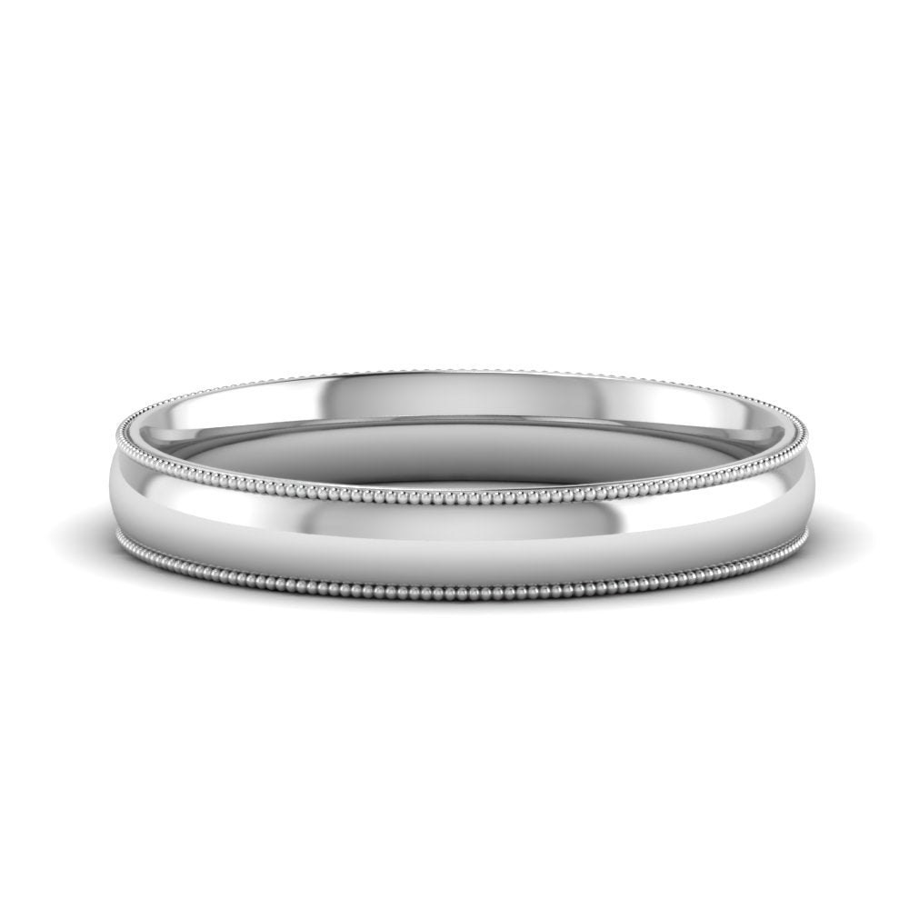 Comfort Fit Wedding Band Milgrain Edge Fascinating Diamonds