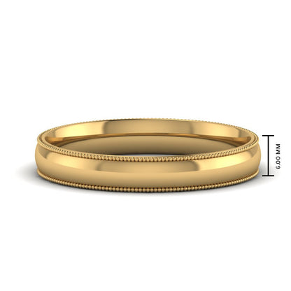 Comfort Fit Wedding Band Milgrain Edge Fascinating Diamonds