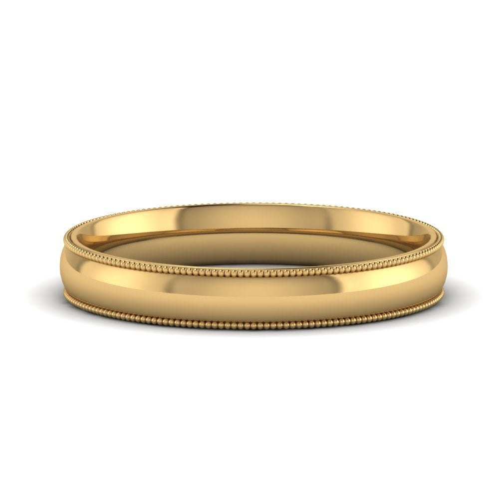 Comfort Fit Wedding Band Milgrain Edge Fascinating Diamonds