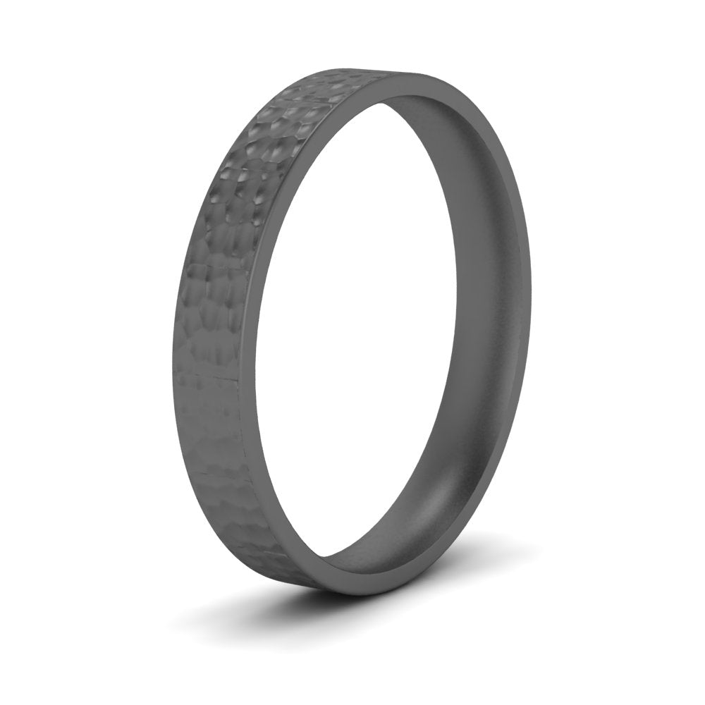 Hammered Wedding Band Comfort Fit 5 mm Fascinating Diamonds