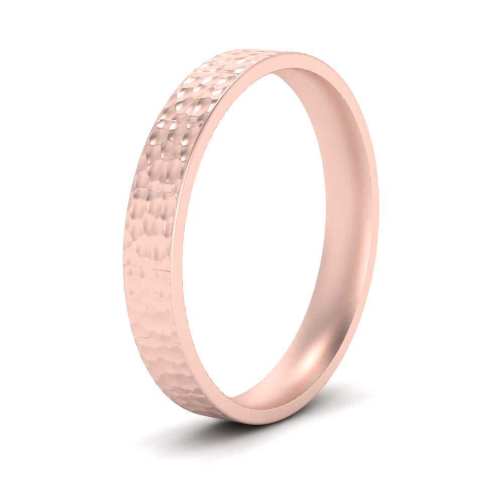 Hammered Wedding Band Comfort Fit 5 mm Fascinating Diamonds