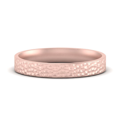 Hammered Wedding Band Comfort Fit 5 mm Fascinating Diamonds