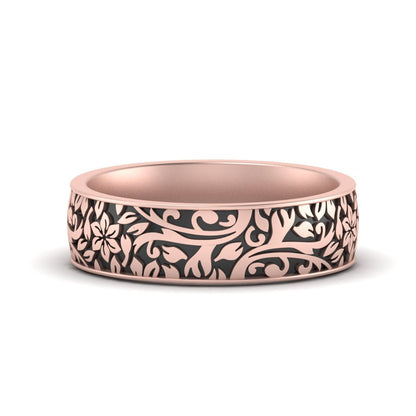 6 mm Mens Nature Inspired Comfort Fit Band Fascinating Diamonds