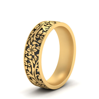 6 mm Mens Nature Inspired Comfort Fit Band Fascinating Diamonds
