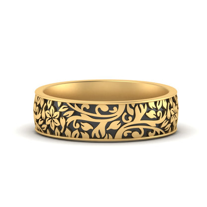 6 mm Mens Nature Inspired Comfort Fit Band Fascinating Diamonds