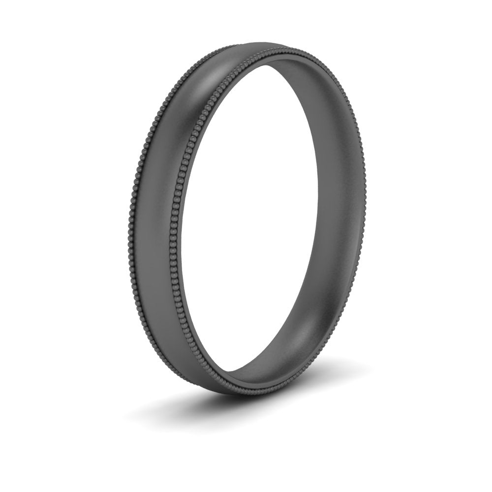 4 mm Milgrain Comfort Fit Mens Wedding Band Fascinating Diamonds