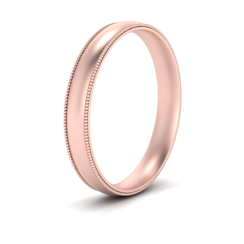 4 mm Milgrain Comfort Fit Mens Wedding Band Fascinating Diamonds