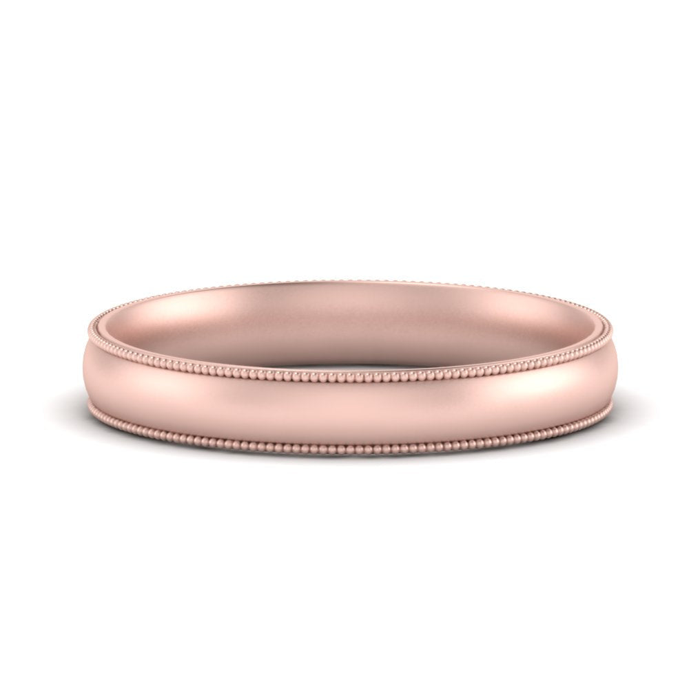 4 mm Milgrain Comfort Fit Mens Wedding Band Fascinating Diamonds