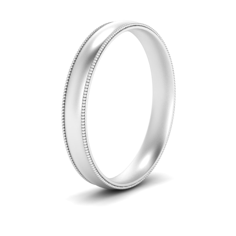 4 mm Milgrain Comfort Fit Mens Wedding Band Fascinating Diamonds