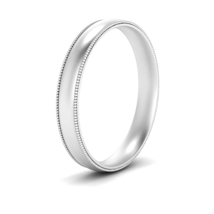 4 mm Milgrain Comfort Fit Mens Wedding Band Fascinating Diamonds