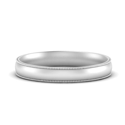 4 mm Milgrain Comfort Fit Mens Wedding Band Fascinating Diamonds