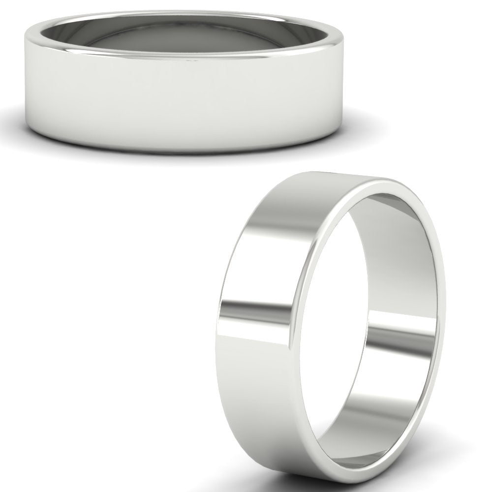Unisex Classic Flat Cigar Band Fascinating Diamonds