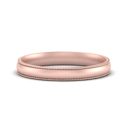 Rope Design Comfort Fit Mens Band Fascinating Diamonds