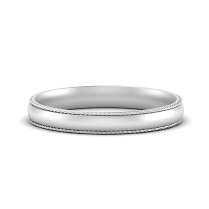 Rope Design Comfort Fit Mens Band Fascinating Diamonds