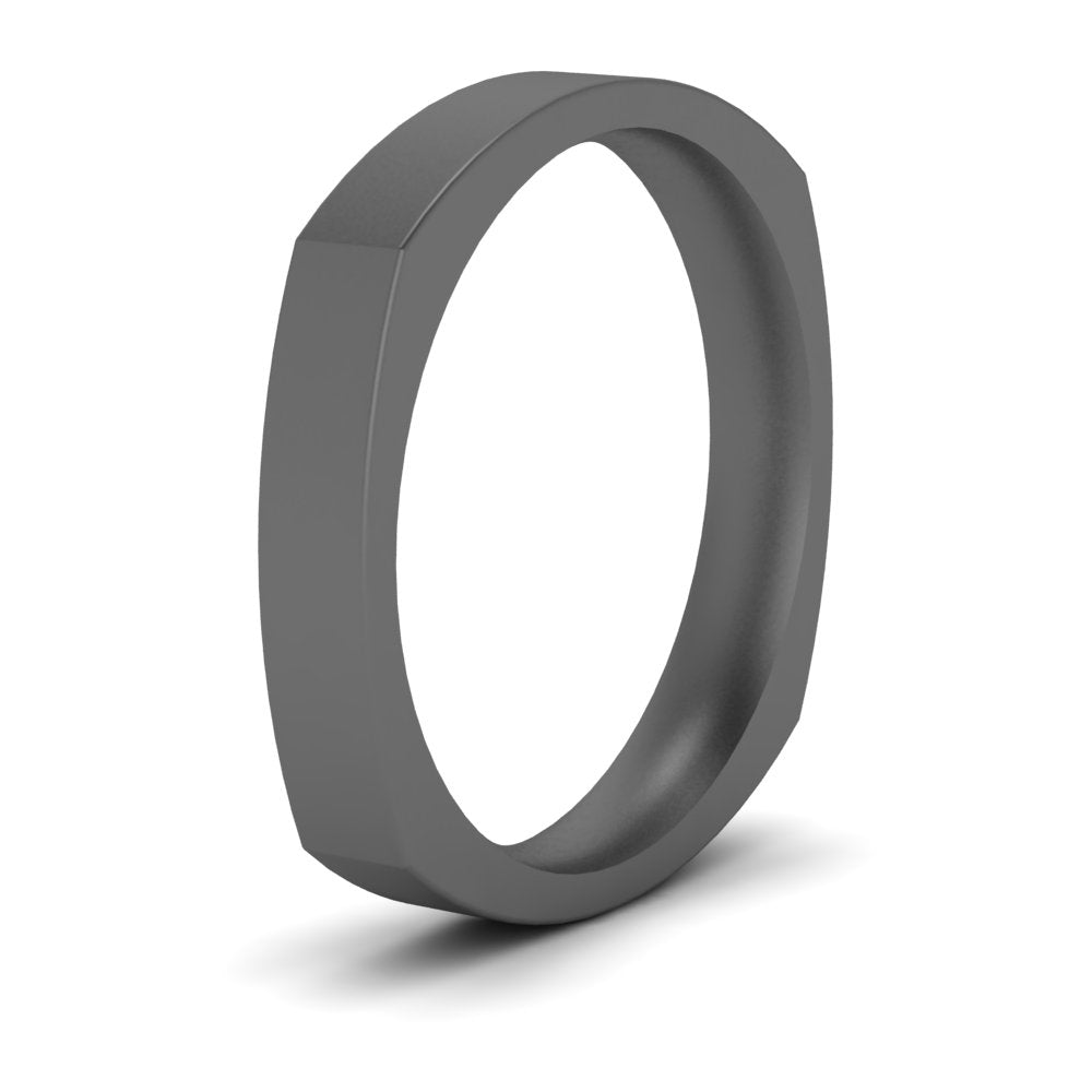 Square Comfort Fit Mens Wedding Band Fascinating Diamonds