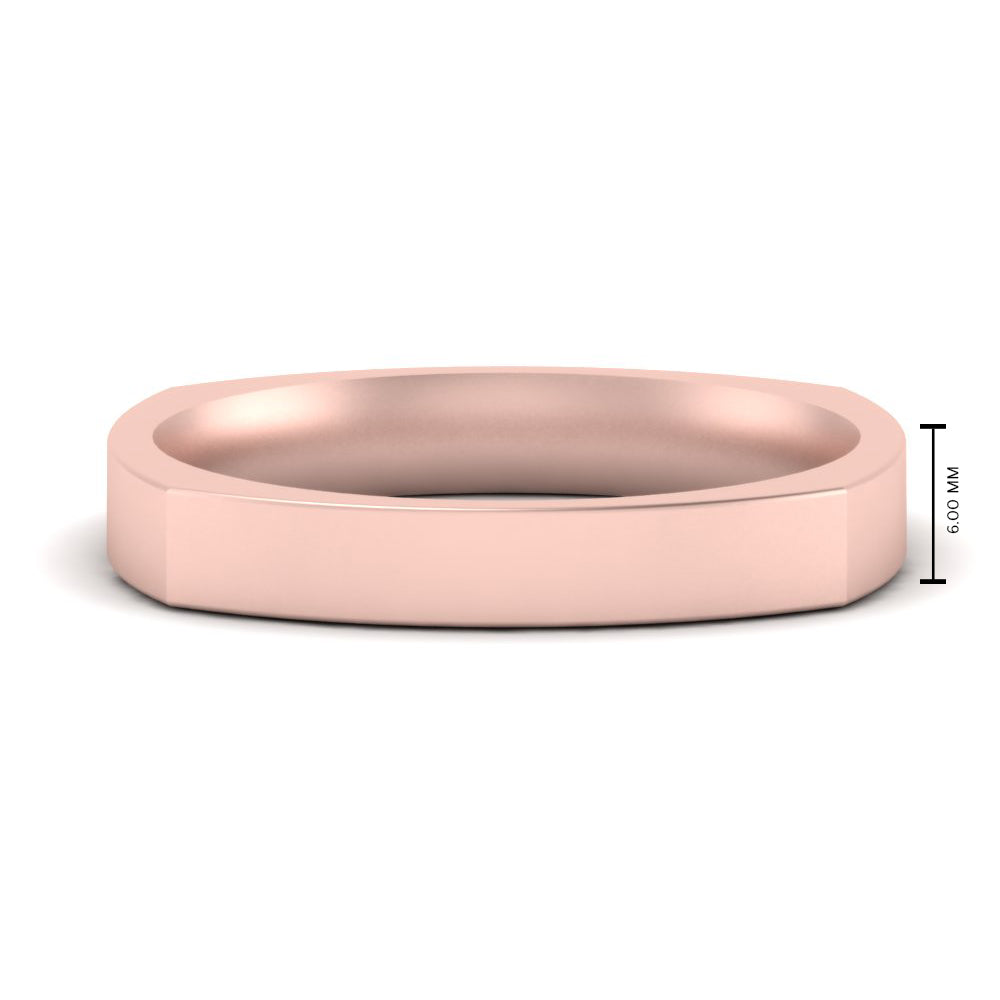 Square Comfort Fit Mens Wedding Band Fascinating Diamonds