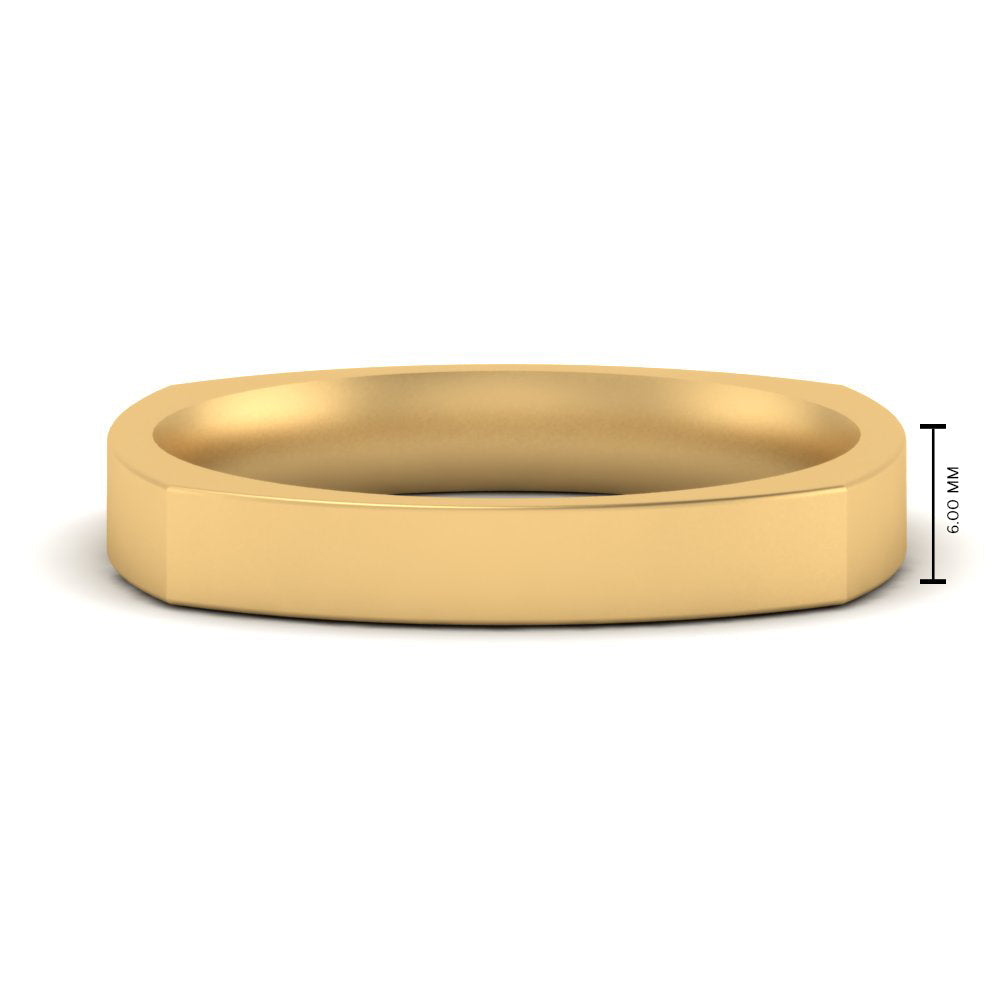 Square Comfort Fit Mens Wedding Band Fascinating Diamonds