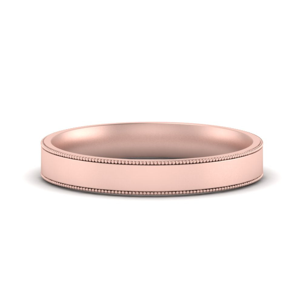 Stepped Edge Comfort Fit Flat Mens Band Fascinating Diamonds