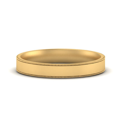 Stepped Edge Comfort Fit Flat Mens Band Fascinating Diamonds