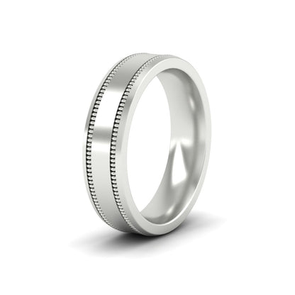 Mens Band Double Milgrain Fascinating Diamonds